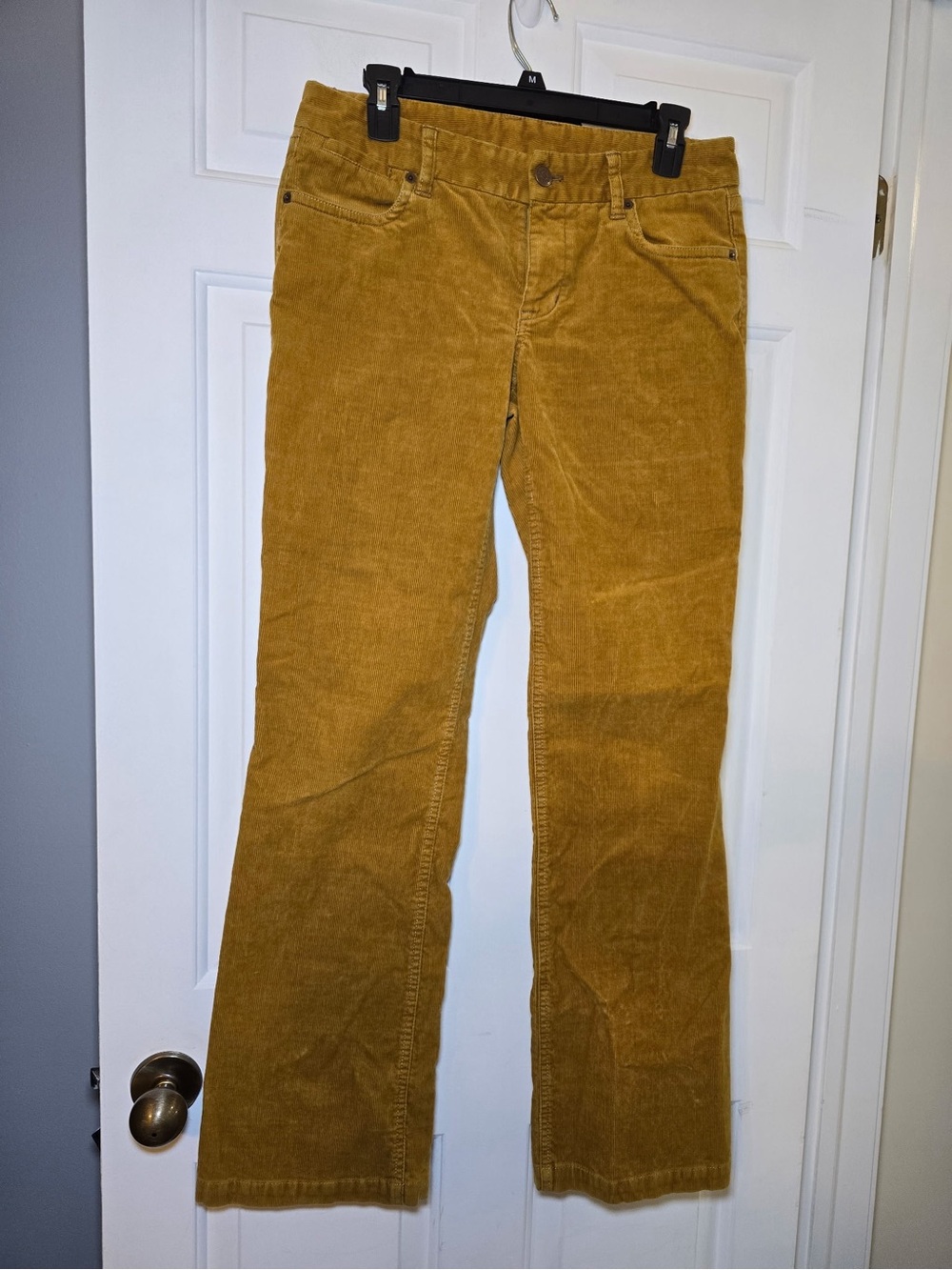 J. Crew Woman’s Mustard Yellow Gold Corduroy Wide Leg Pants Sz 4 ‘Favorite Fit’